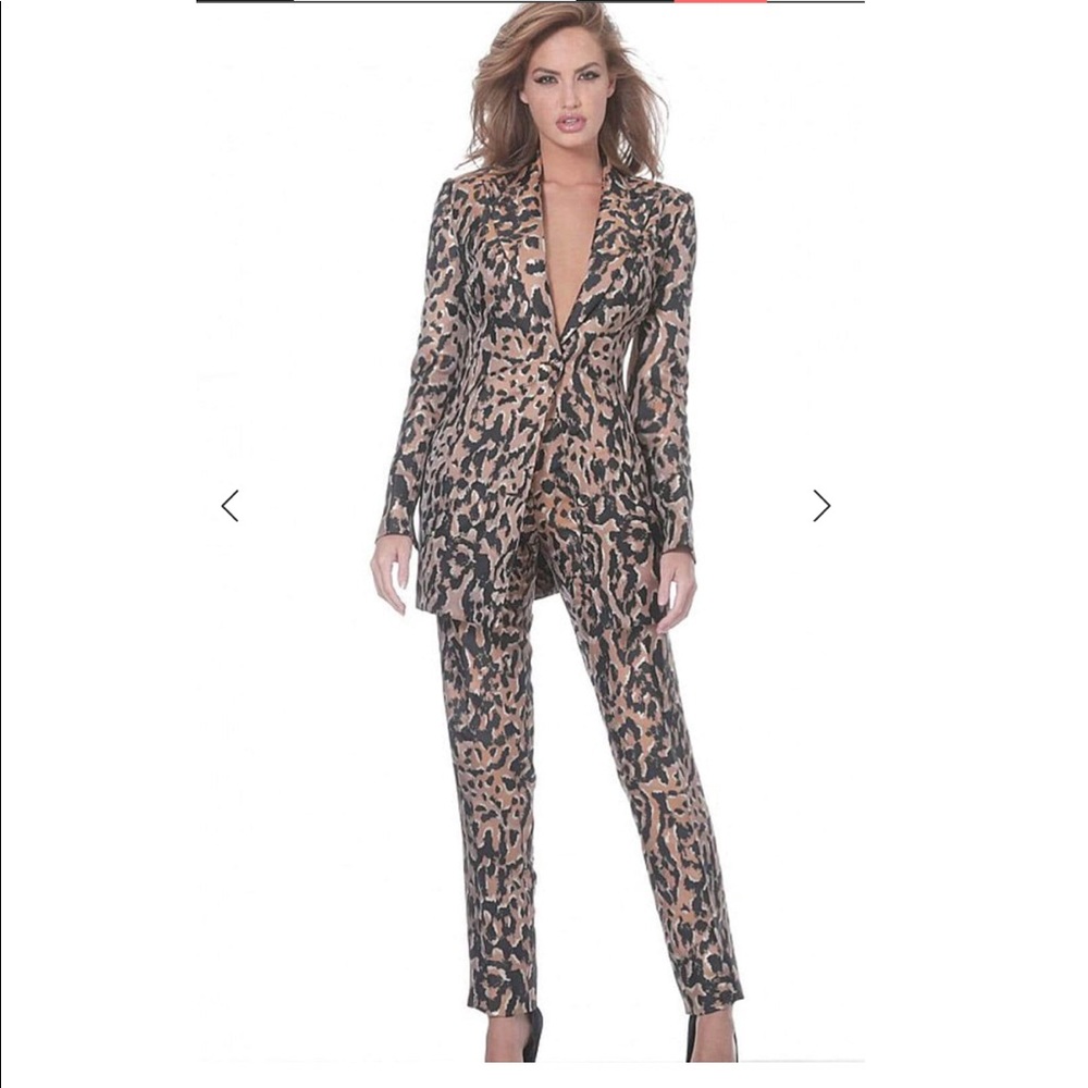 BRAND new Jovani two piece animal pantsuit